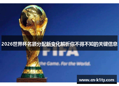2026世界杯名额分配新变化解析你不得不知的关键信息